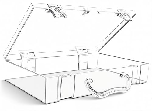 Clear Hinged Plastic Containers,Keepsake Storage Boxes Plastic,Display Case Use for Storage and Organization Jewelry,Tools, Office supplies,Pet supplies, DIY materials,Use as handbags