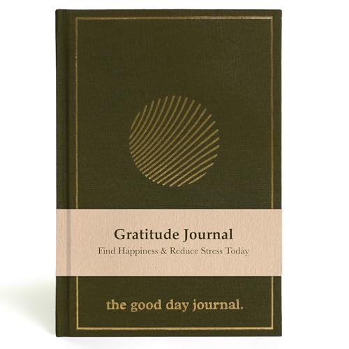 ANECDOTE. Gratitude Journal – The Good Day Journal for Happiness, Mindfulness and Reflection, Feel Happier and Less Stressed, Inspirational Daily Journal for Women & Men - Moss Green - color: Moss Green