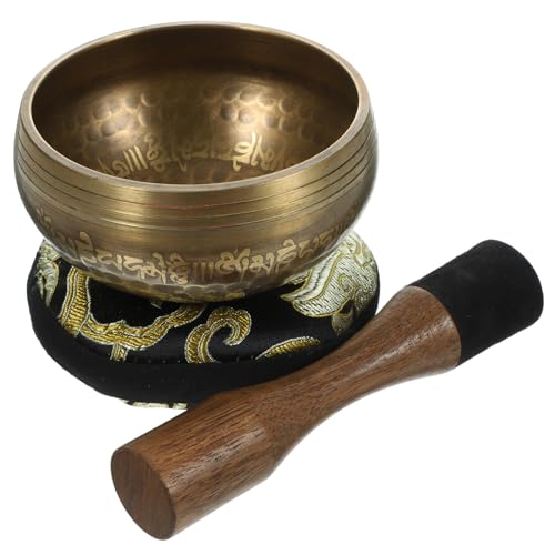 Handcrafted Copper Meditation Singing Bowl Set Cushion Unique Sound Bowl for Yoga and Mindfulness for Meditation and Healing