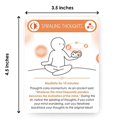 BEST 100 Daily Meditation Cards | Anxiety Relief Item for Relaxation | Self Care Kit for Stress Relief | Perfect Mindfulness Gift For Teens & Adults | Advance Beyond Positive Affirmations