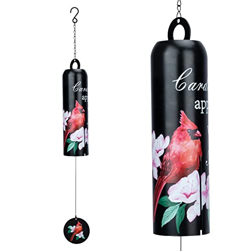 Taman Cardinal Wind Chime - 28" Metal Wind Bell Deep Tone Serenity Valentine's Day Gift Mobile Memorial Sympathy Gift for Home, Outdoor, Yard, Patio,Garden Decor