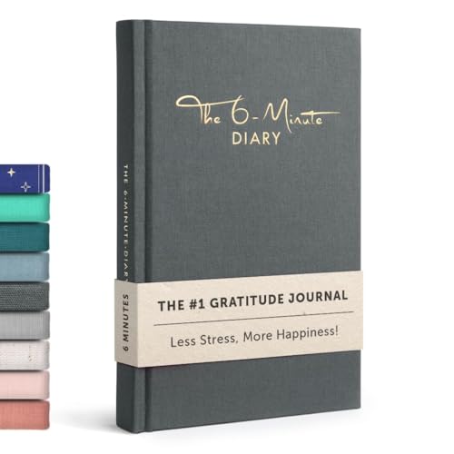 6-Minute Diary – 3-Million-User Gratitude Journal for Women & Men with Prompts – Guided Self Care Book Based on Positive Psychology – Daily Manifestation - color: Black