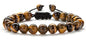 Men Women 8mm Tiger Eye Stone Beads Bracelet Elastic Natural Stone Yoga Bracelet Bangle - color: Tiger Eye Stone-21018