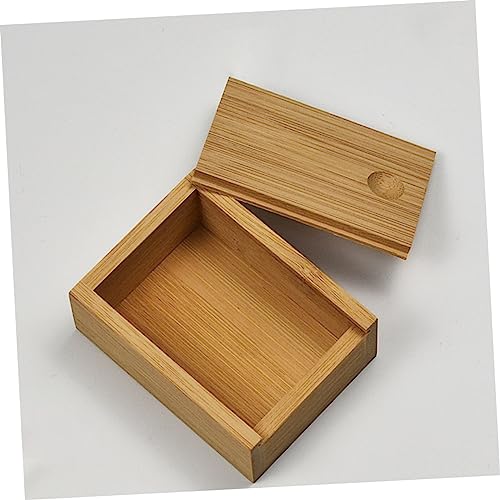 Veemoon 1pc Bamboo Storage Box for Jewelry and Makeup Chic Decorative Organizer Lids Versatile Storage for Bedroom Bathroom and Living Room and Practical Design