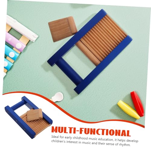 Toddmomy Wooden Scraper Board Safe and Musical Instrument for Early Education Promotes Creativity and Group Play Classrooms and Daycares