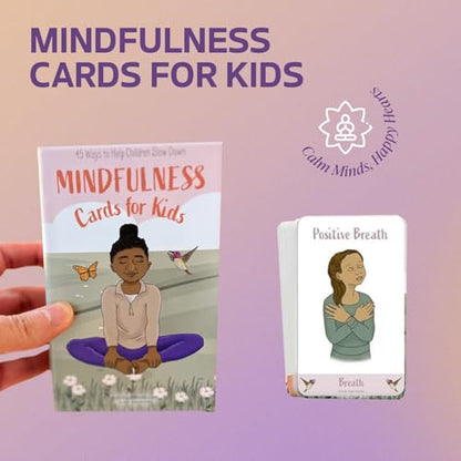 Mindfulness Cards for Kids, Meditation and Brain Focus for Yoga Classroom, Calm Corner Kit, Therapy Activity, Affirmation Cards, Social Emotional, Mind Brain Emotion Connection, or Relaxation
