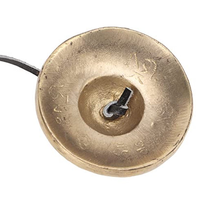 Tibetan Tingsha Cymbals Meditation Chime Bells, 2.7in Brass Strong Sound Penetration Tingsha Cymbals Bells, Lightweight Portable Tingsha Cymbals Bells Om Mane Padme Hum for Percussion Instrument