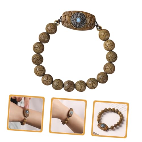 Beavorty Wooden Beads Bracelet for Women Handmade Rosary Jewelry Stylish String Bracelet Durable Natural Design for Everyday Wear present for Loved Ones