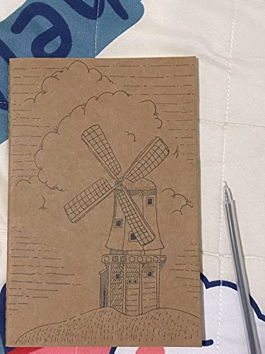 Set of 3 Kraft Cover Journals: 8.25x5.5 inches, 100gsm Ivory Pages, 30 Sheets (60 Pages), Blank, DIY-friendly, and Versatile for Daily Use - size: A5, style: Plain