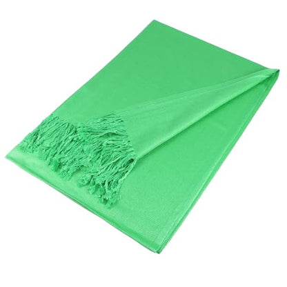 TZ Promise Women Pashmina Shawls and Wraps for Evening Dresses,Soft Large Long Scarf for Wedding,Bride Bridesmaid Gifts - color: Green