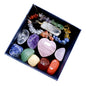 1Set Delicate Healing Chakra Crystal Pendant Kit with Present Box Portable Meditation Stones for Relief Gemstone Accessories for Relaxation Decoration