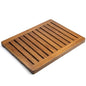 Acacia Wood Shower Mat 24x18 Inches by Demigo, Luxury Bath Mat Non Slip for Bathroom Bathtub Shower Spa Garden Home, Wooden Floor Mat Square Large for Outdoor and Indoor - size: 24" x 18" (Rectangular)