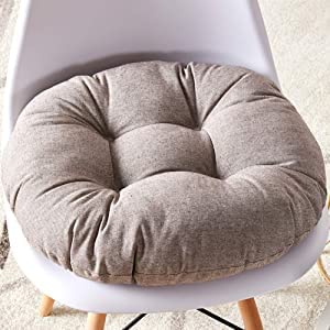 Anntool Round Chair Cushions 19 Inches Floor Pillow Round Cotton Futon Chair Pad Tatami Floor Cushion IndoorOutdoor Hammock Chair Cushion Yoga Meditation Pads for Home, Coffee