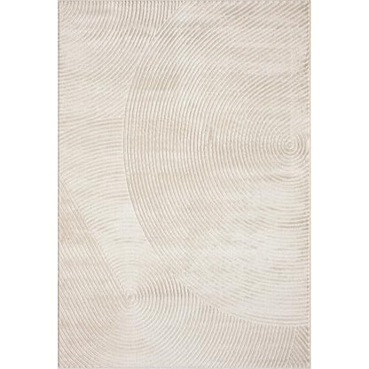 Abani Neutral Beige Area Rug | 5' x 8' Tan Geometric Carpet with Zen Circle Pattern | Rugs for Living Room, Bedroom, Office - color: Beige, size: 5'x8' (Rectangular)