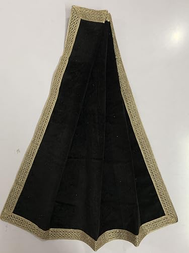 SMMS Spiritual Velvet Table Cloth Altar Tarot Spread (Black, Small- 46cm*46cm/ 18inch*18inch) - color: Black, size: Small- 46cm*46cm/ 18inch*18inch