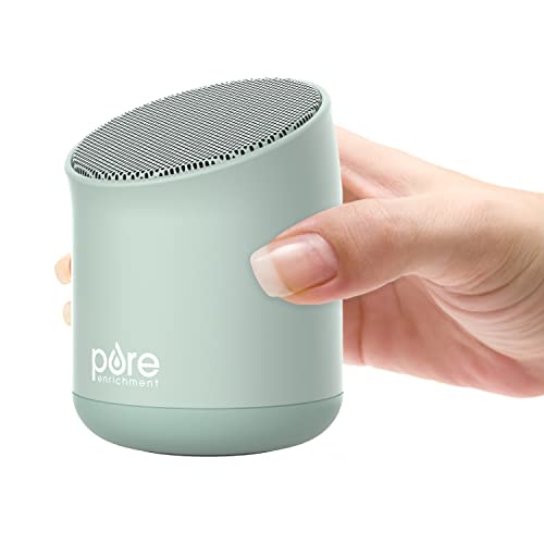 Pure Enrichment Wave Mini Zen Soothing Sound Machine - Portable Sound Machine for Yoga Studios, Travel & Sleep - 6 Relaxing Sounds, Optional Timer & Rechargeable Lithium Battery (Tranquil Green) - color: Tranquil Green