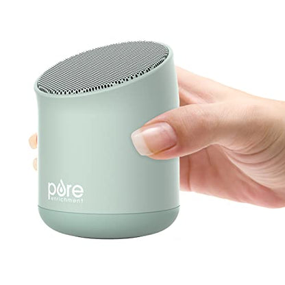 Pure Enrichment Wave Mini Zen Soothing Sound Machine - Portable Sound Machine for Yoga Studios, Travel & Sleep - 6 Relaxing Sounds, Optional Timer & Rechargeable Lithium Battery (Tranquil Green) - color: Tranquil Green