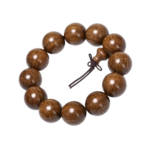 Wooden Prayer Bead Bracelets Traditional Buddhist Mala Bracelet,1pc/pack - size: Dia.20mmX12pcs, style: JinsiTanJG