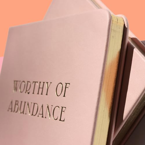 Manifestation Journal - Worthy of Abundance - Manifest Rich Life, Develop Millionaire Money Mindset - Daily Guided Gratitude Luxury Miracle Planner with Prompts for Women & Men Gift - color: Pink