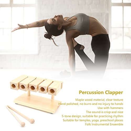 Wood Percussion Block 5 Tones Rhythm Maple Blocks with Hammer for National Opera Music