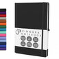 Black 5.95"x8.45" Notebook – Everyday Journal Note Book & Monthly Planner, 192 Pages, Notebooks for Education, Office & Travel, Durable Cover, Smooth Paper, Ideal Lined Note Pad - color: Black