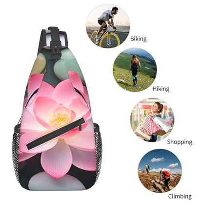 Yoga Spa Meditation Spiritual Sling Bag For Men Crossbody Backpack,Women Shoulder Bag For Travel Sport