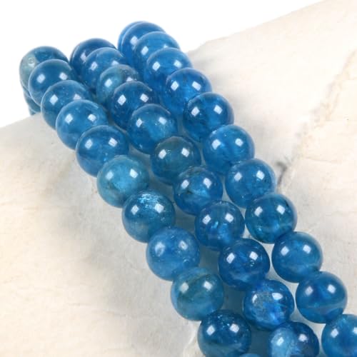 Justinstones Gem Semi Precious Gemstone 3pcs 4mm Round Beads Stretch Bracelet 6.5 Inch Unisex - color: Apatite