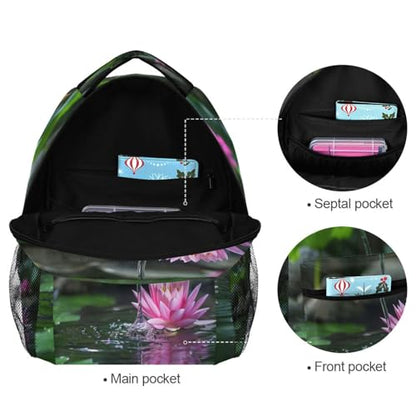 Meditation Relaxation Pattern Backpack Laptop Backpack Casual Daypack with Name Tag for Men Women, Fits 15" Laptop