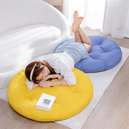 Lifup Extra Large Round Floor Pillow Cushion for Adults, 39 Inch Tufted Meditation Cushion Pillow for Classroom Balcony Tatami Living Room Yoga Seating Pink 39"