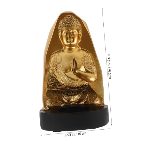 Resin Buddha Tealight Holder Candle Holder for Home Decor Meditation and Zen Spaces Creative Desktop Accent for Relaxation and Ambiance