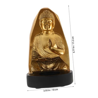 Resin Buddha Tealight Holder Candle Holder for Home Decor Meditation and Zen Spaces Creative Desktop Accent for Relaxation and Ambiance