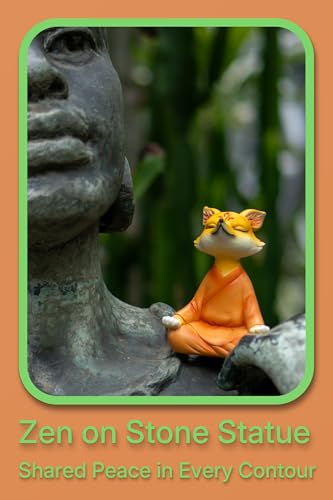 Zen Fox Figurine, Meditating Fox Buddha Statue for Home Decor, Living Room, Yoga & Meditation Accent, Shelf, Table, Desk Decor, Outdoor Garden Decor, Gifts for Women
