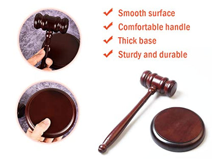 Black Gavel and Block, Handcrafted Wooden Set for Judge, Lawyer, Student, Auction and Court Gifts