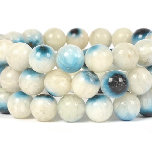 Justinstones Gemstone Crystals Chakra Beads Bracelet Crystal Healing 10mm Round Stretchable Bracelet for Her Gift - color: Blue Ice Nakaurite