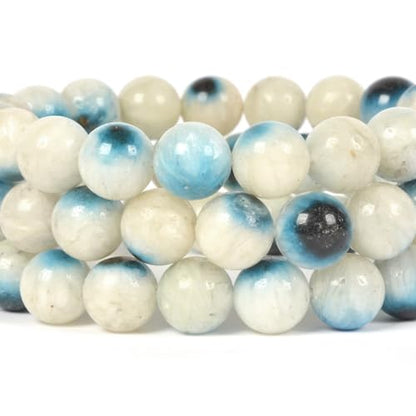 Justinstones Gemstone Crystals Chakra Beads Bracelet Crystal Healing 10mm Round Stretchable Bracelet for Her Gift - color: Blue Ice Nakaurite