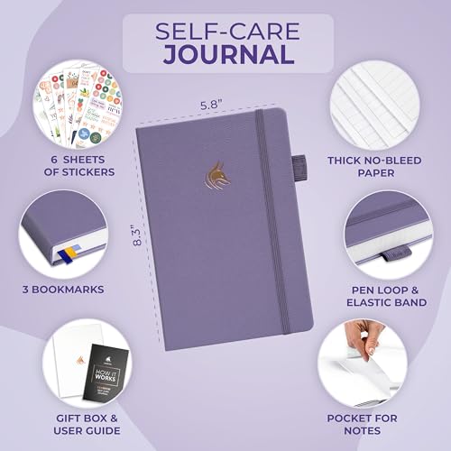 Clever Fox Self-Care Journal Premium – Daily Gratitude & Mental Health Notebook for Women – Reflection & Personal Development Journal (Lavender) - color: Lavender