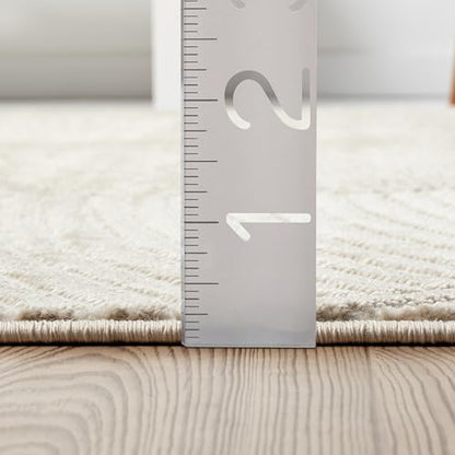 Abani Neutral Beige Area Rug | 6' x 9' Tan Geometric Carpet with Zen Circle Pattern | Rugs for Living Room, Bedroom, Office - color: Beige, size: 6' x 9' (Rectangular)