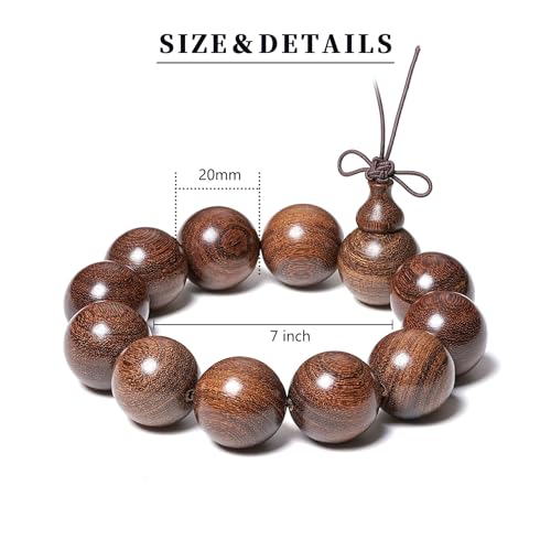 Wooden Prayer Bead Bracelets Traditional Buddhist Mala Bracelet,1pc/pack