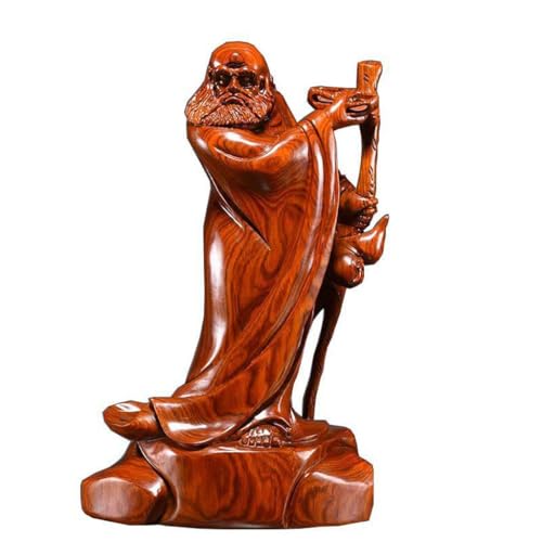 Desktop Decoration Wooden Carving Buddha Ornaments Home Living Room Entrance Zen Decorative Ornaments Mahogany Crafts Desktop Decor for Office