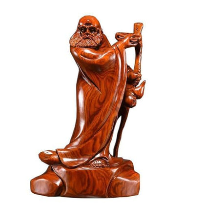 Desktop Decoration Wooden Carving Buddha Ornaments Home Living Room Entrance Zen Decorative Ornaments Mahogany Crafts Desktop Decor for Office
