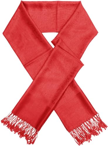 Pashmina Shawl Wrap for Women Soft Lightweight Multi-Purpose Scarf for Weddings, Parties & Casual Wear - color: Fire Brick-pl1833