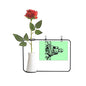 OFFbb-USA Altar Building Blessing Statue Outline Artificial Rose Flower Hanging Vases Decoration Bottle