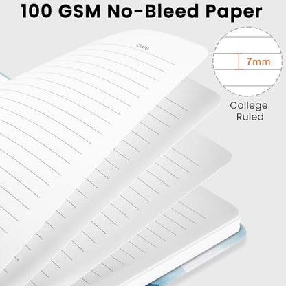 Lined Spiral Journal Notebook, A5 College Ruled Notebook for Journaling, Note-Taking, and Daily Planning, Durable Hardcover with an Elegant Design, Mountain - color: H.Mountain
