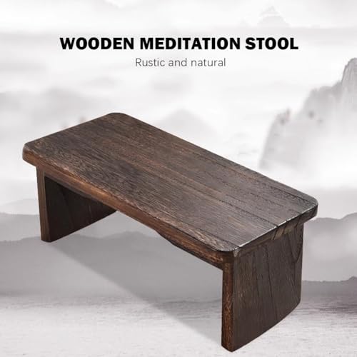 Solid Wood Meditation Kneeling Stool, Zen Meditation Stool, Meditation Inclined Stool, Home Meditation Wooden Stool, Strong Load-Bearing Capacity, Portable Meditation Stool