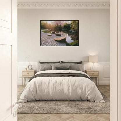 Artful Walls Zen Garden Wall Art – Tranquil Design with Raked Gravel, Moss Stones, etc., Wall Decor Size 20x25 cm / 8x10″ - size: 7.9L" x 9.8W"