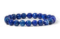 Cherry Tree Collection Gemstone Beaded Stretch Bracelet 8mm Round Beads 7" - color: Blue Fire Faceted Agate