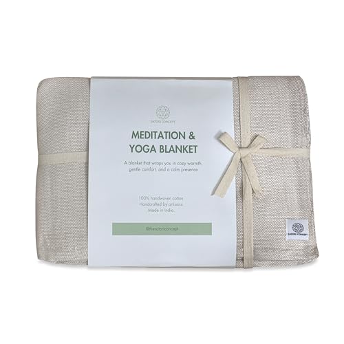 Premium Meditation and Yoga Blanket for Relaxation and Practice (Sand)