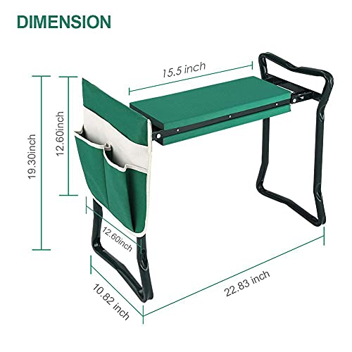 Garden Kneeler and Seat Stool Heavy Duty Garden Folding Bench with Large Tool Pocket and Soft EVA Kneeling Pad for Gardening Lovers - size: Style A