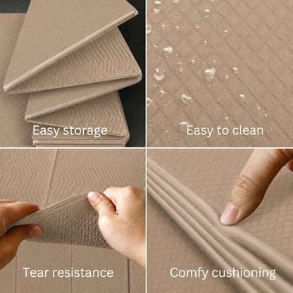 Foldable Yoga Exercise Mat – Lightweight, Anti-Slip, and Easy to Store for Yoga, Pilates, Home Workouts, and Floor Exercises