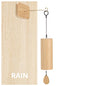 OLizee® Natural Bamboo Healing Wind Chime Decorative Meditation Chime Melodious Yoga Wind Chime Hand-Cranked Chord Wind Bell Zen Wind Chime for Home Decor Rain, Yellow